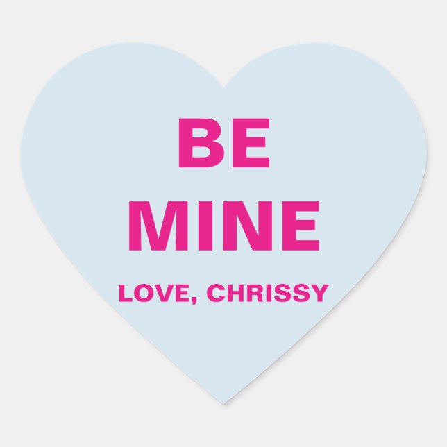 Valentine's Day Conversation Heart Sticker (Front)