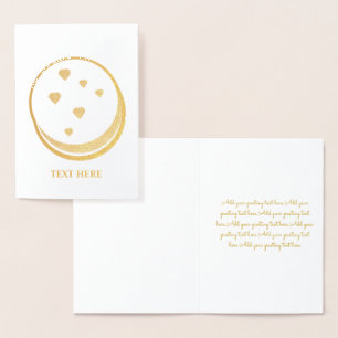 Valentines Day Cookie Sandwich Hearts Gold Foil Card