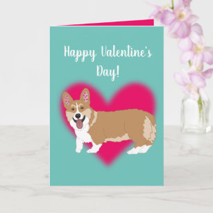 Epic Greeting Cards Single Pembroke Welsh Corgi on top of Louis Vuitton  Luggage Valentines Day Card