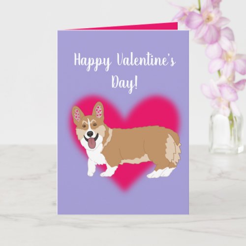 Valentines Day Corgi Card