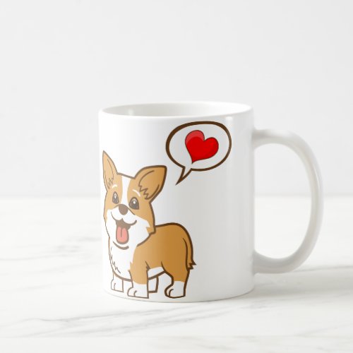 Valentines Day Corgi Heart Coffee Mug