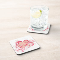 Valentine's Day Cork-Backed Coasters