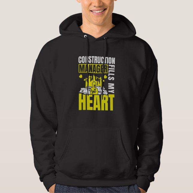 Valentine's Day Couple Construction Manager Fills  Hoodie (Front)