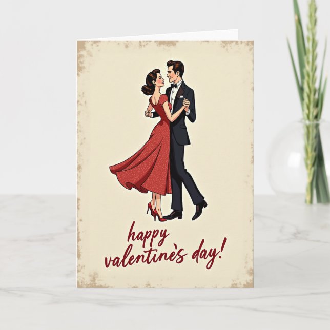 Valentines Day Couple Dance Card (Front)