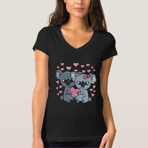 Valentines Day Couple Koalas Cute Koala T_Shirt