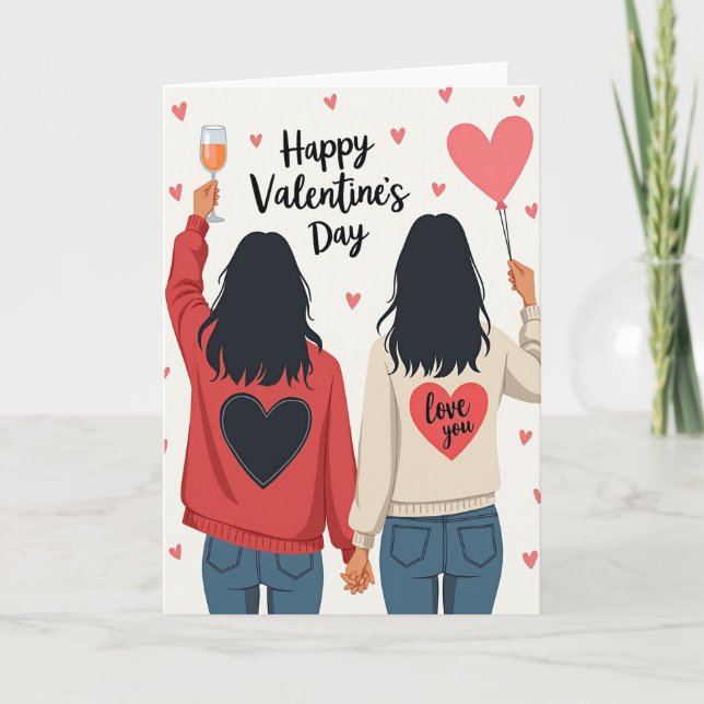 Valentines Day Couple Love Card (Front)