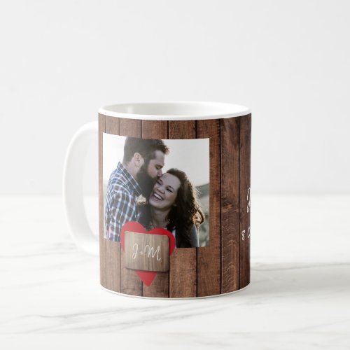 Valentines Day couple photo name personalized Coffee Mug