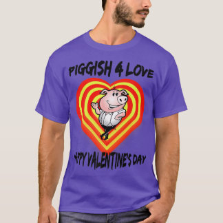 Valentines Day Couples Pig Cute and Funny Premium T-Shirt
