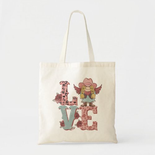 Valentines Day Cowgirl Love Tote Bag