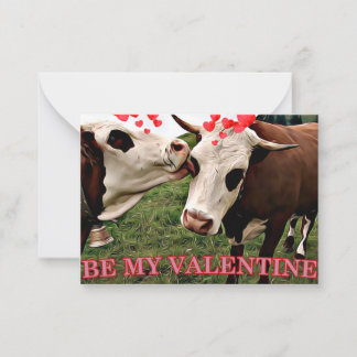 Valentine's Day Cows Note Card