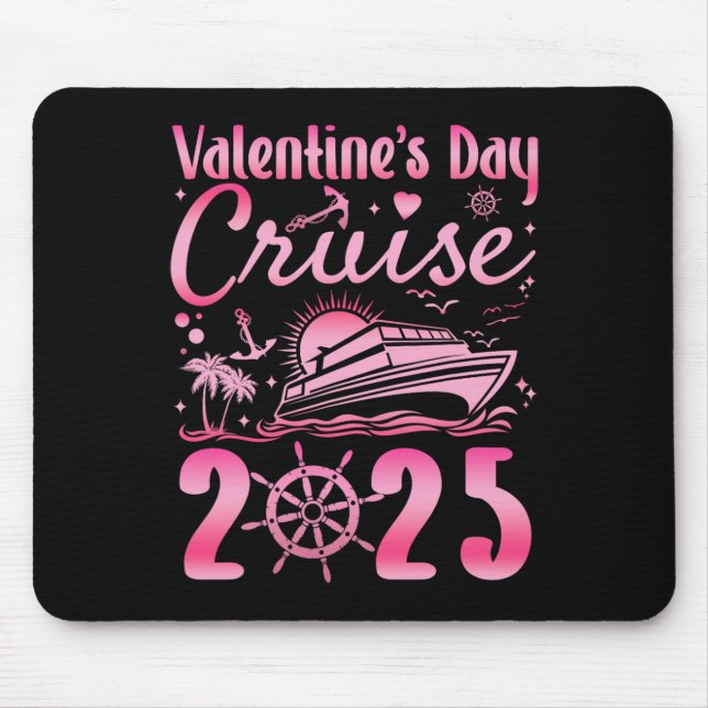 Valentine's Day Cruise 2025 Vacation Matching Coup Mouse Pad (Front)
