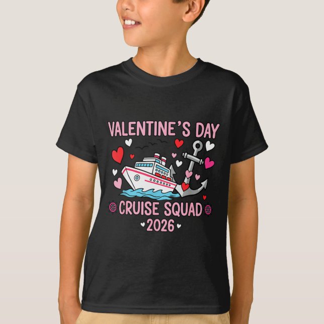 Valentines Day Cruise 2026 Matching Family Couples T-Shirt (Front)