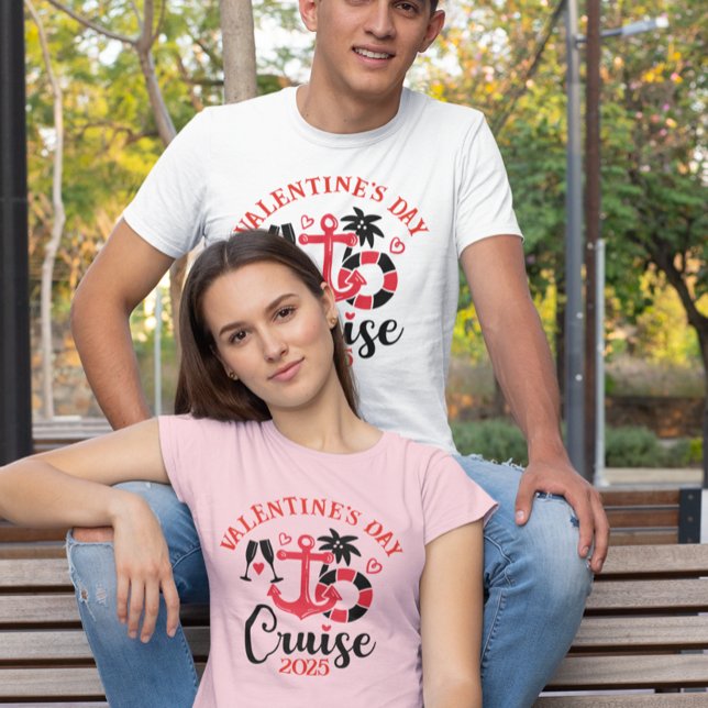 Valentine's Day Cruise Custom Date Year  T-Shirt (Creator Uploaded)