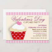 Valentines Day Cupcake Party Invitations (Front/Back)