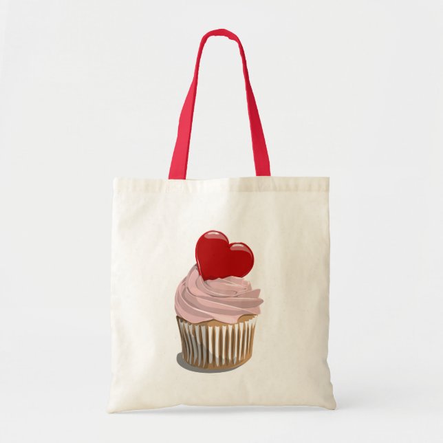 Valentine's day cupcake tote bag (Front)