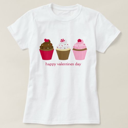 Valentines Day Cupcakes Custom T_Shirt