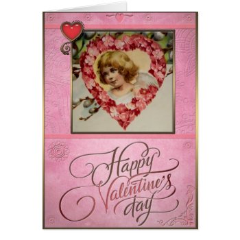 Valentine's Day - Cupid And Flower Heart. by VintageStyleStudio at Zazzle