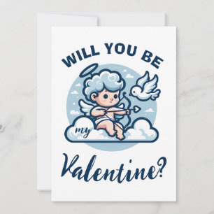 Valentine's Day cupid dove Holiday Card