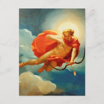 Valentine's Day Cupid Firing His Love Arrows Holiday Postcard by stargiftshop at Zazzle