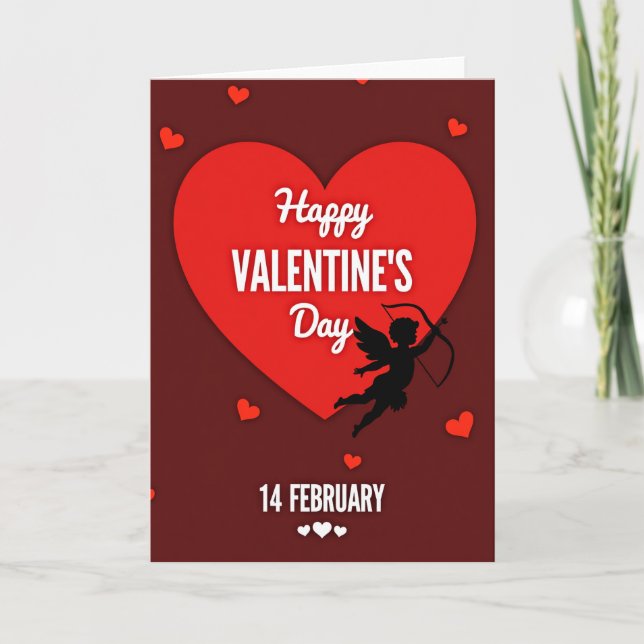 Valentines Day Cupid Love Card (Front)