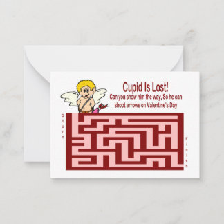Valentine's Day Cupid Maze Card
