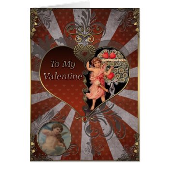 Valentine's Day - Cupid Near The Mailbox. by VintageStyleStudio at Zazzle