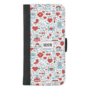 Valentine's Day custom monogram phone wallets
