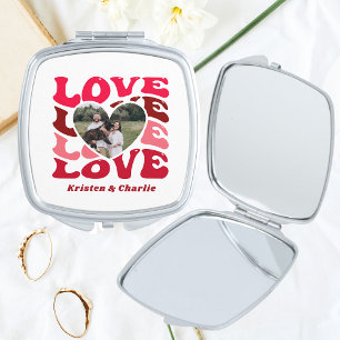 Valentine's Day Custom Photo Gift For Girlfriend Compact Mirror