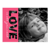 Valentines Day Custom Photo Postcard | Love is...