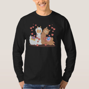 Valentines Day Cute Alpaca Boyfriend Girlfriend T-Shirt