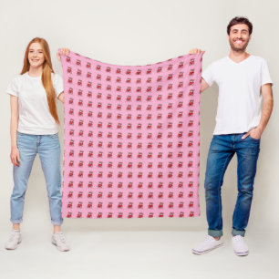 Valentine's Day Cute Bear Fleece Blanket