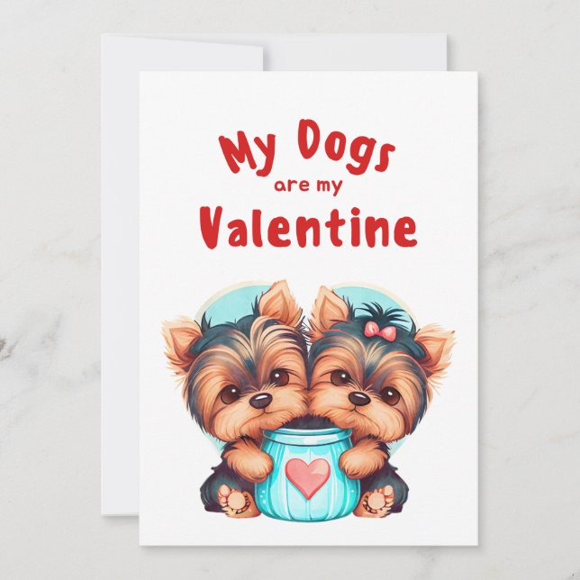 Valentines Day Cute Dog Pet Photo Holiday Card (Front)