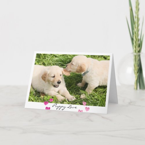 Valentines Day Cute Dogs Puppy Love Holiday Card