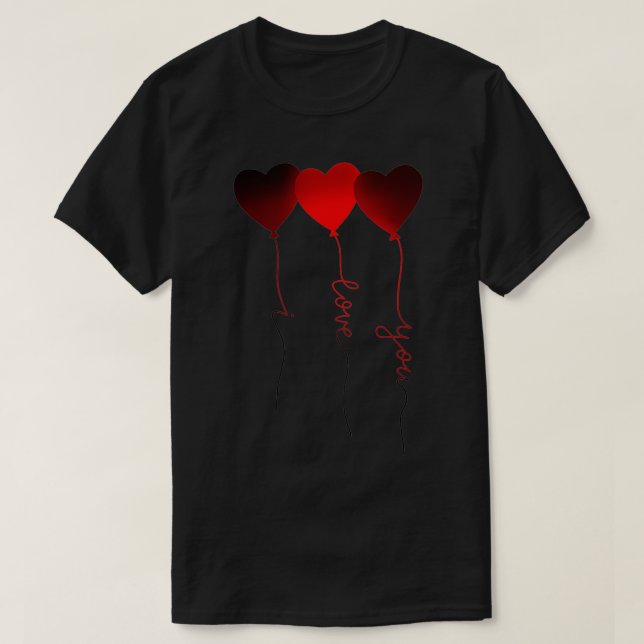 Valentine's Day Cute Heart  T-Shirt (Design Front)