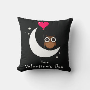 Valentine's Day Cute Owl- 2 sided Print Pillow