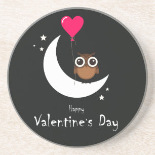 Valentine's Day Cute Owl Coaster