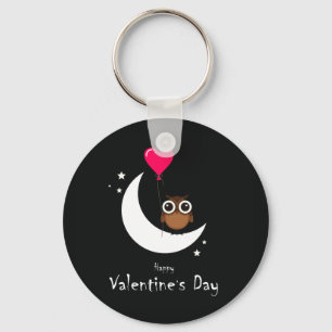 Valentine's Day Cute Owl Keychain