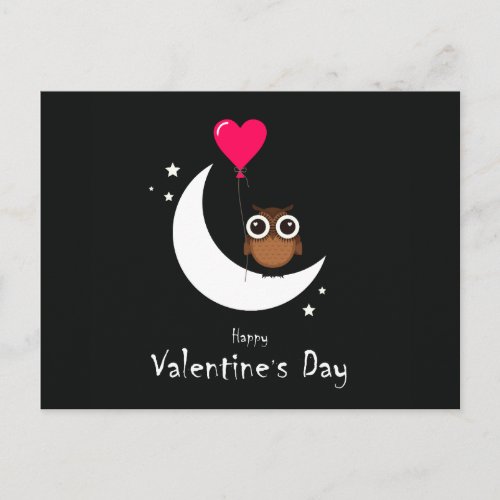 Valentines Day Cute Owl Postcard