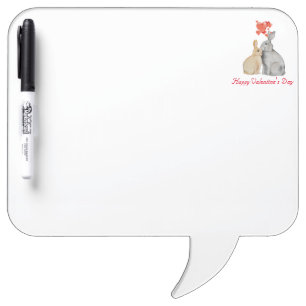 Valentine's Day Cute Rabbit Dry Erase Board