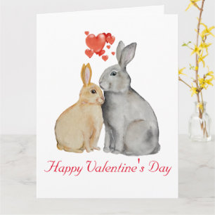 Valentine's Day Cute Rabbit Postcard