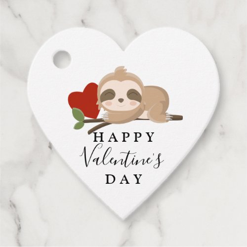 Valentines Day cute sloth gift Favor Tags