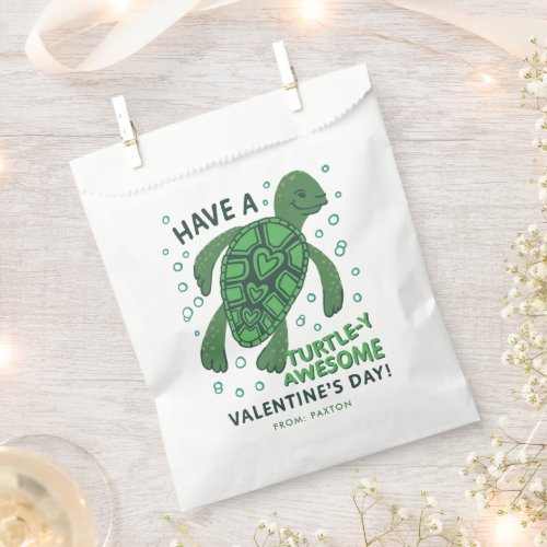 Valentines Day Cute Turtle Treat Bags