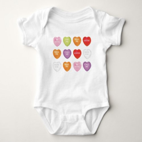 Valentines Day Cute Vintage Heart Custom Baby Bodysuit