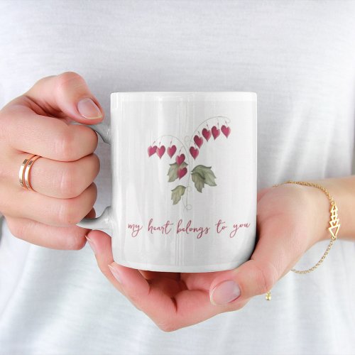 Valentines Day Cute Whimsical Bleeding Hearts  Coffee Mug