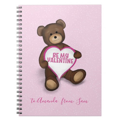Valentines Day Cute Whimsical Teddy Bear Notebook