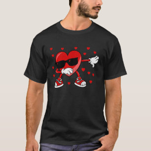 Valentines Day Dabbing Heart Funny Dab Dance Love T-Shirt