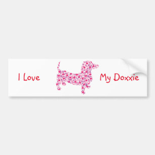 Valentine's Day Dachshund Bumper Sticker