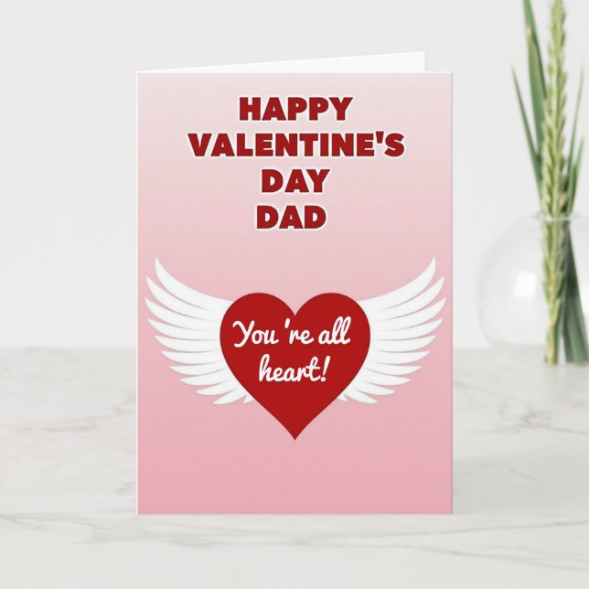 Valentines Day Dad Loving Heart Card (Front)