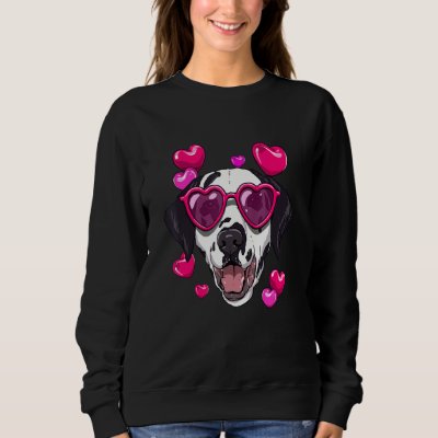 Valentines Day Dalmatian Heart Couples Love Day Do Sweatshirt