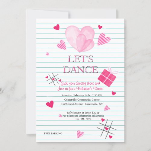 Valentines Day Dance Party Invitation